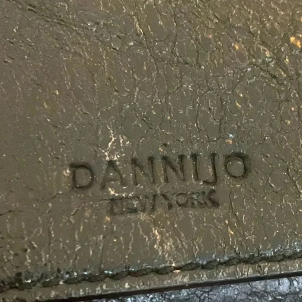 Coveted Dannijo Beckett Black Leather Clutch - 2014 Metallic Geometric Crossbody